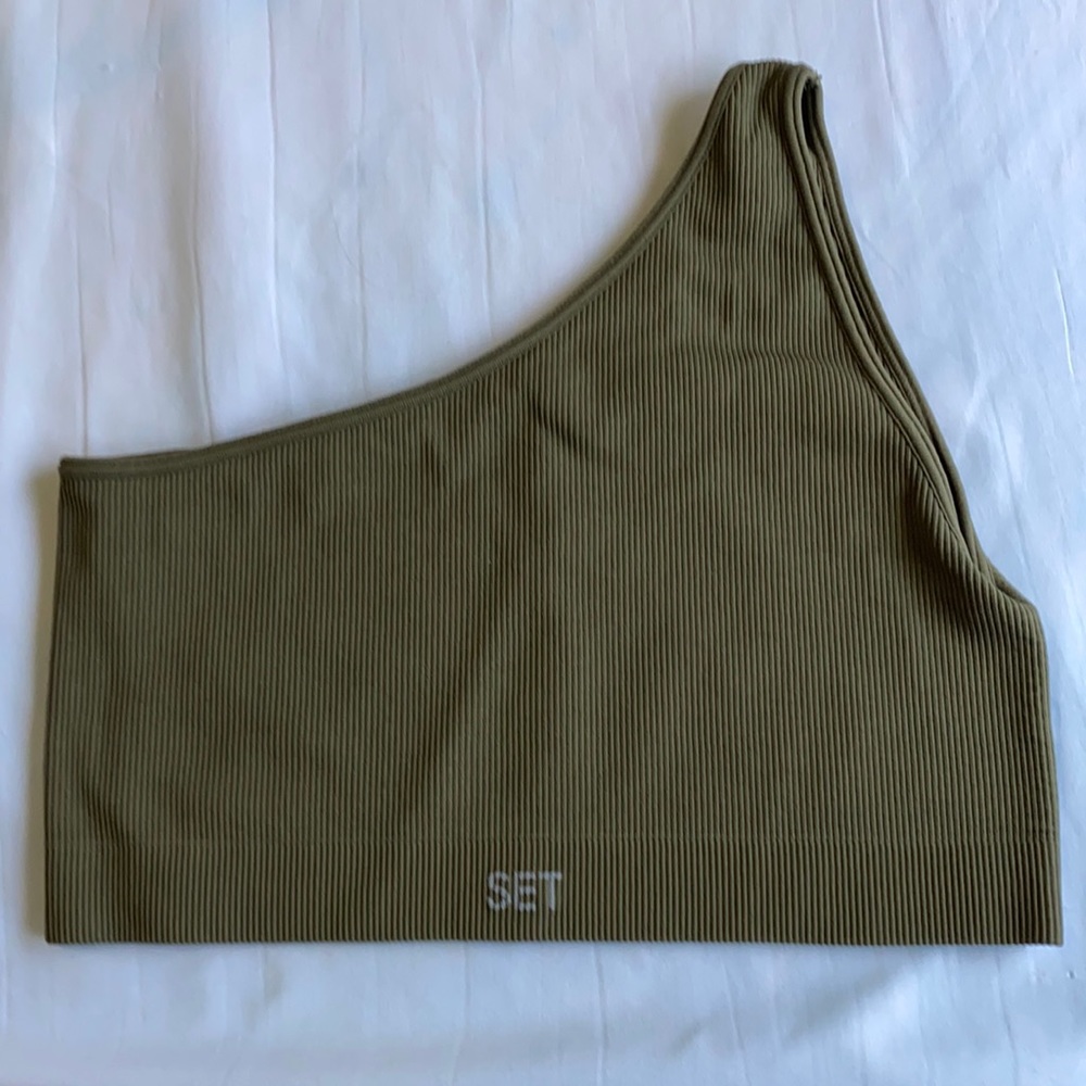 Set ribbed one shoulder